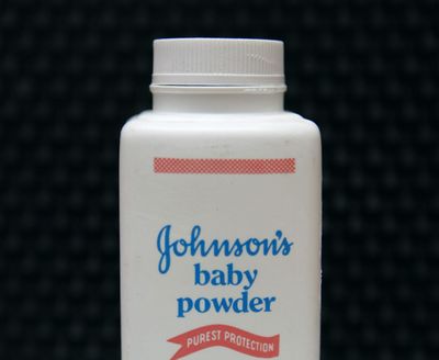 A bottle of Johnson’s baby powder is displayed in 2011.  (Jeff Chiu)