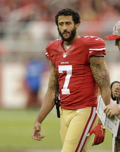 49ers quarterback Colin Kaepernick balked at taking a pay cut to join the Broncos. (Associated Press)