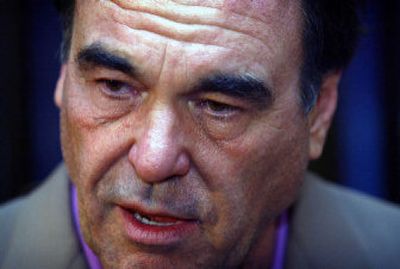 
Director Oliver Stone arrives at the Varsity Cinema in Toronto to promote his new movie 