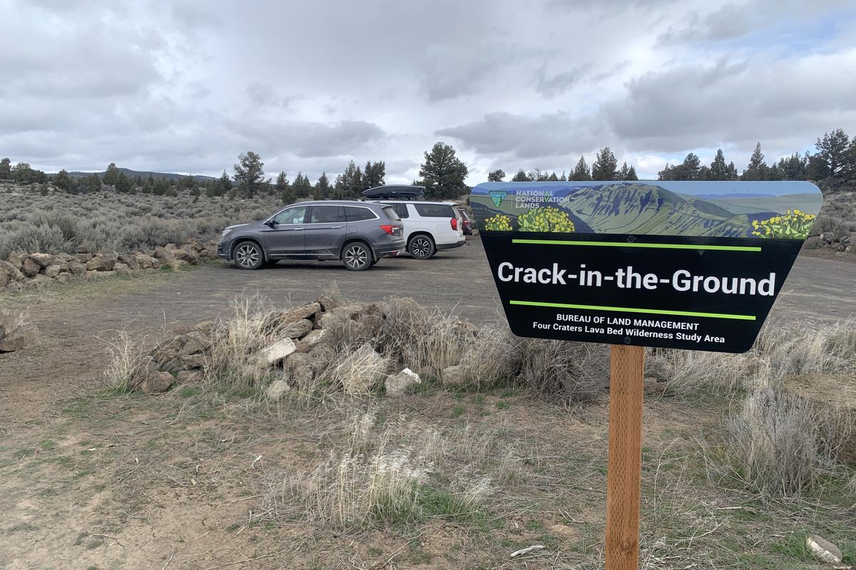 Trailhead for Crack in the Ground in remote southeast Oregon.  (Zach Urness/Salem Statesman-Journal)