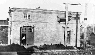 
The Spokane & Inland Empire Railroad transformer station in Mount Hope, circa 1919. 
 (Courtesy Northwest Museum of Arts and Culture / The Spokesman-Review)