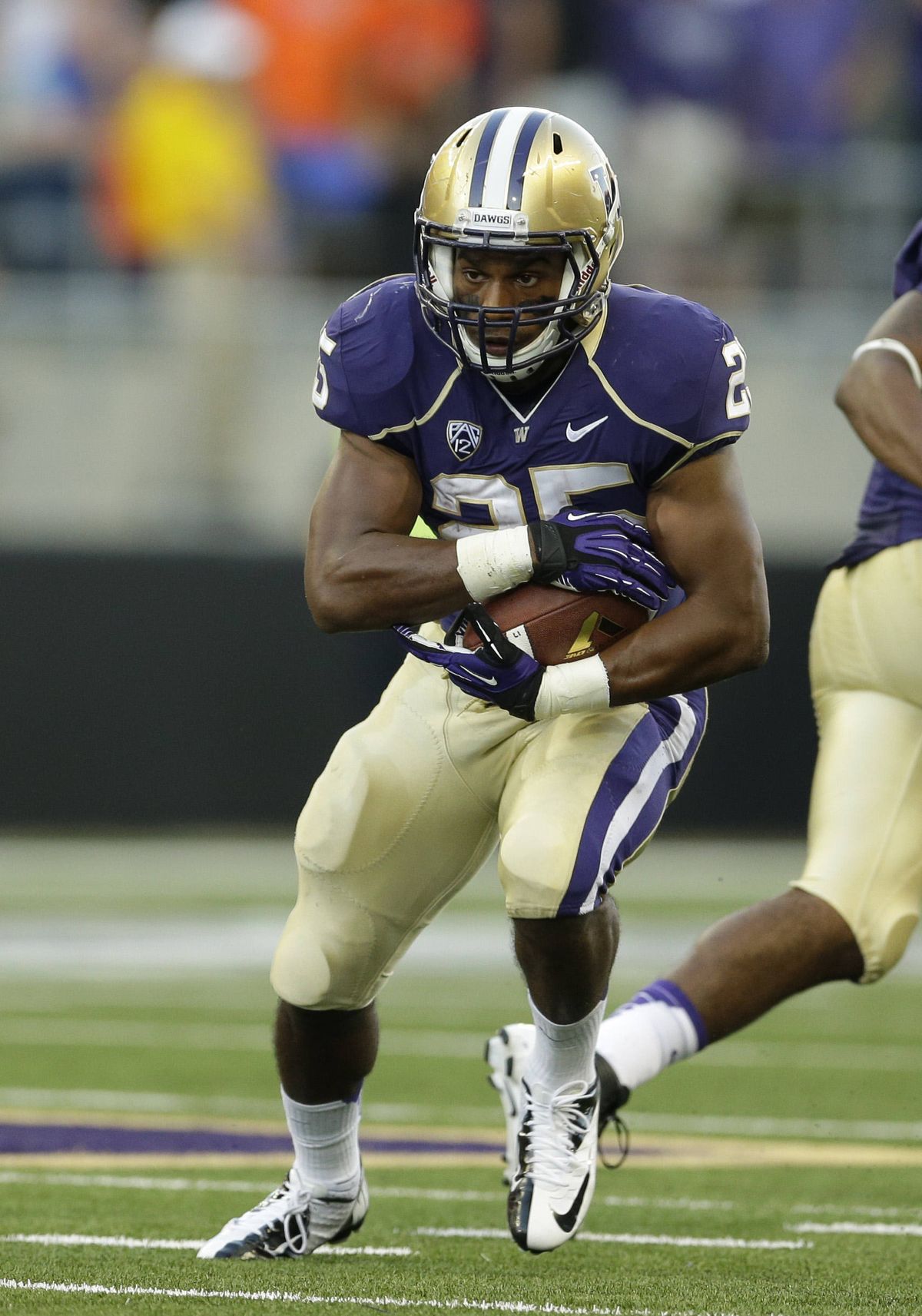 Washington Huskies RB Bishop Sankey has amassed 1,833 total yards and 18 touchdowns this season. The former G-Prep standout tailback has eight 100- plus-yard rushing games and has scored at least one TD in every game this season.