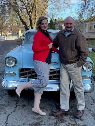 Lisa Edwards as Li’l Bit and Danny Anderson as Uncle Peck in Stage Left Theater’s “How I Learned To Drive.”  (Courtesy )