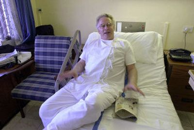 
   Bradley Thayer, a retired apple farmer from Okanogan, Wash., went to Bombay, India, for reconstructive surgery on his knee. 
 (Associated Press / The Spokesman-Review)