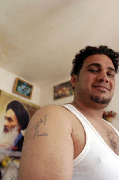 
Firas Adil Saadi obtained a tattoo that reads, 