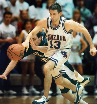 Gonzaga’s Matt Santangelo gets a steal during the 1998-99 season.  (Spokesman-Review Photo Archives)