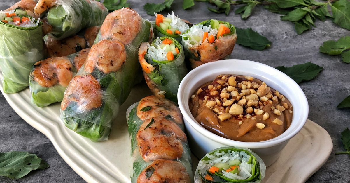 Fresh Summer Spring Rolls - Reluctant Entertainer