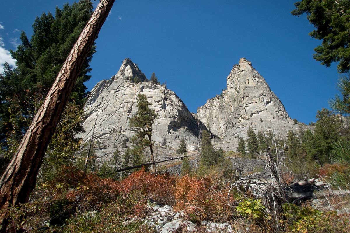 Granite spires line much of Blodgett Canyon in Montana. ELI FRANCOVICH/THE SPOKESMAN-REVIEW (Eli Francovich / The Spokesman-Review)