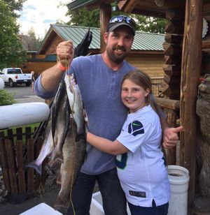The posing porch at Klink's Williams Lake Resort has been busy with successful anglers in the summer of 2017. (Klink's Williams Lake Resort)