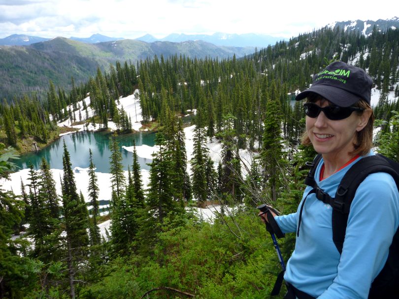 Twin Lakes in the Jewel Basin hiking area near Whitefish, Mont., were still snow and ice-clogged in the last week of July 2011. (Rich Landers)