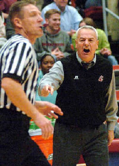 
WSU coach Dick Bennett expressed his displeasure during a win over Oregon State.
 (Associated Press / The Spokesman-Review)