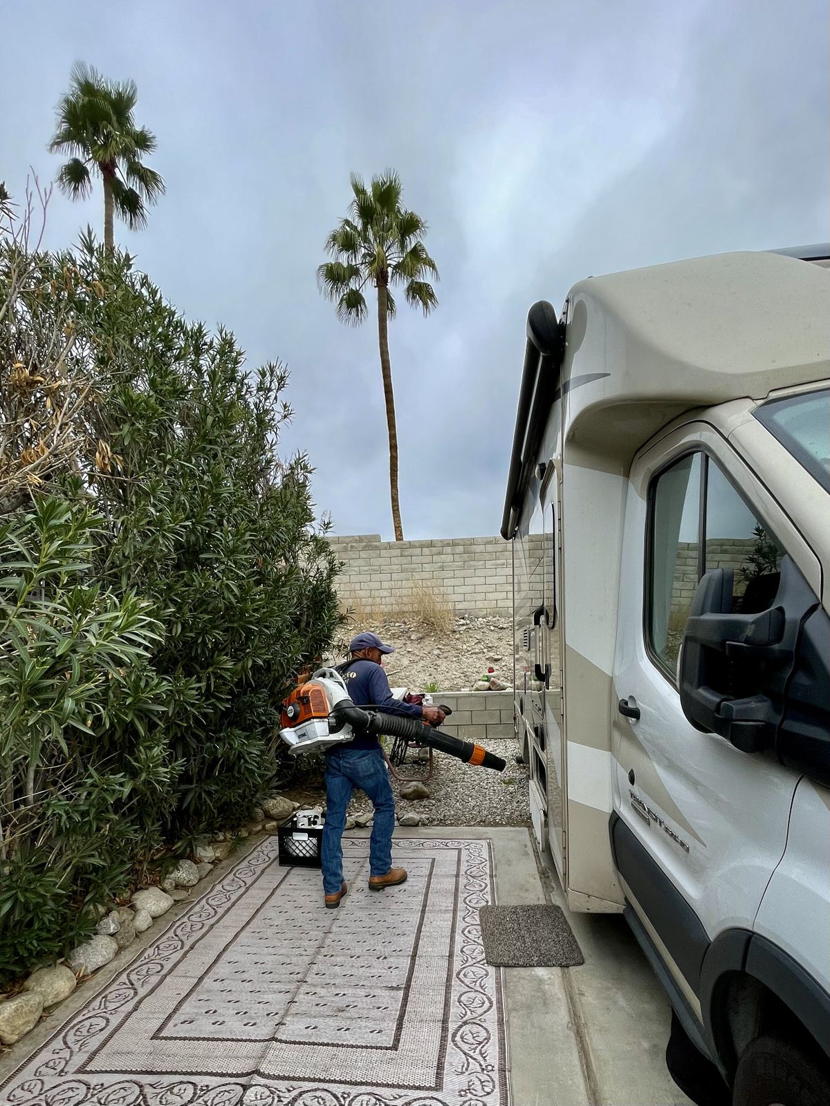 Jose is an appreciated and steady presence at Happy Traveler in Palm Springs. (Leslie Kelly)