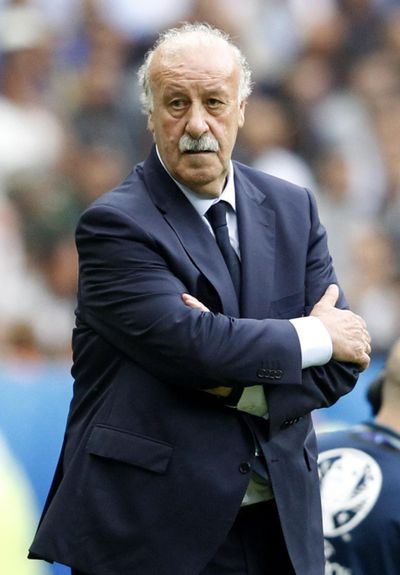 Vicente del Bosque is stepping down as Spain’s men’s soccer coach. (Antonio Calanni / Associated Press)