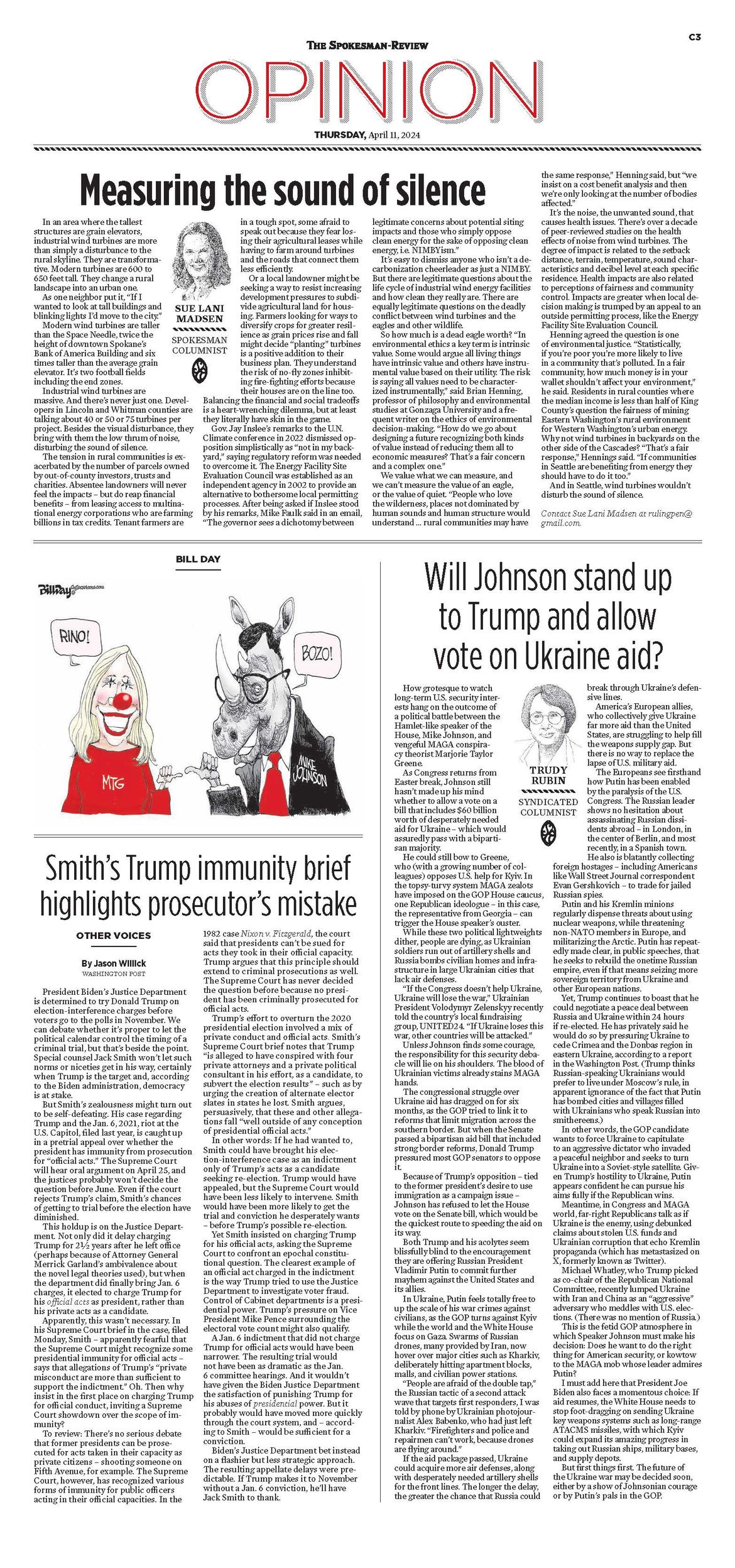 Opinion Front Page for April 11, 2024 | The Spokesman-Review