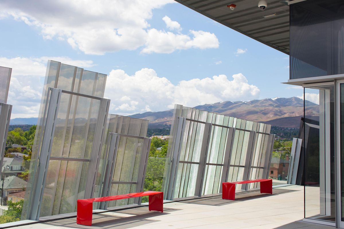 Views of the city, desert and mountains from the Sky Plaza at the Nevada Museum of Art in Reno, Nevada. (Tiffany Brown Anderson/Redux Pic / The Washington Post)