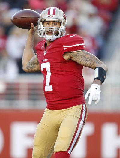 San Francisco quarterback Colin Kaepernick said he improved not just mechanically but also mentally. (Associated Press)