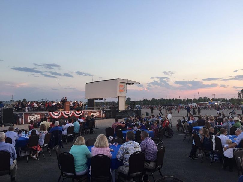 An estimated 170,000 people attended the Melaleuca Freedom Celebration fireworks show in Idaho Falls this year, including all three major GOP candidates for governor. The annual show is hosted by eastern Idaho businessman and GOP activist Frank VanderSloot. (Brad Little for Idaho campaign)