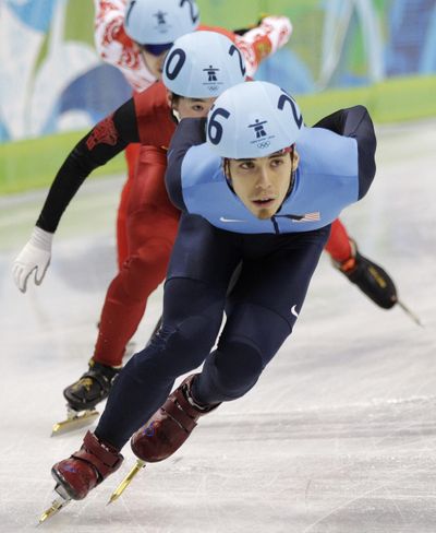 Associated Press Apolo Anton Ohno may pass Bonnie Blair in medals today. (Associated Press)