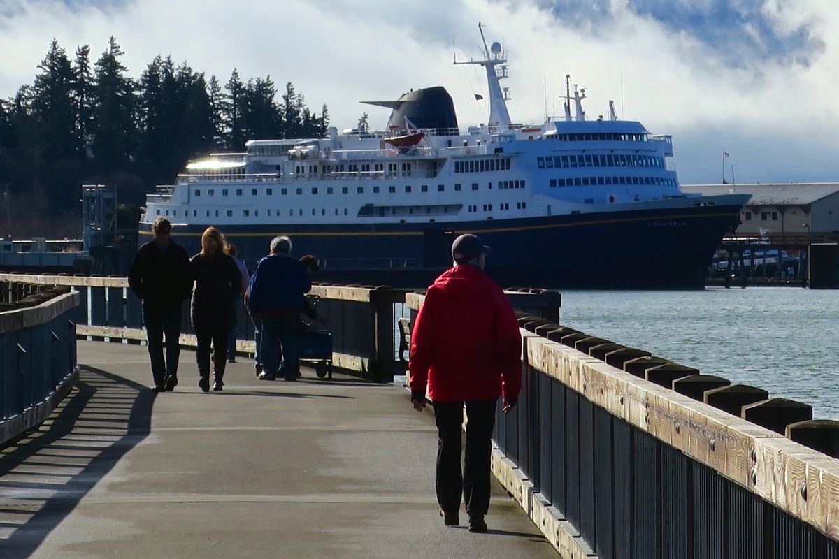 The Alaska Ferry docks in Bellingham. After three weeks, it marks the end of our trip.  (John Nelson)