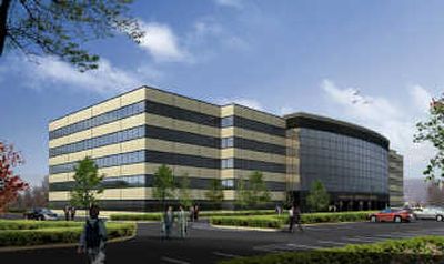 
The River View Corporate Center, to be built in Spokane Valley, could accommodate businesses from banks to doctors' offices.
 (Rendering courtesy of Worthy Enterprises LLC / The Spokesman-Review)