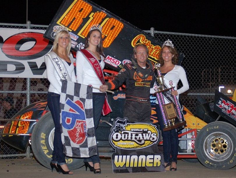 Jac Haudenschild won the World of Outlaws stop at Eldora Speedway on Sept. 24. (Photo courtesy of Julia Johnson)