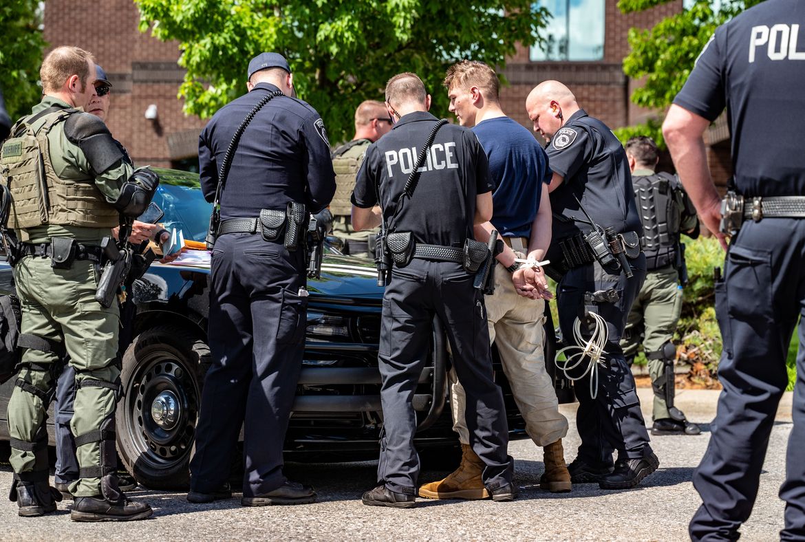 31 masked Patriot Front members arrested in Coeur d'Alene near Pride in