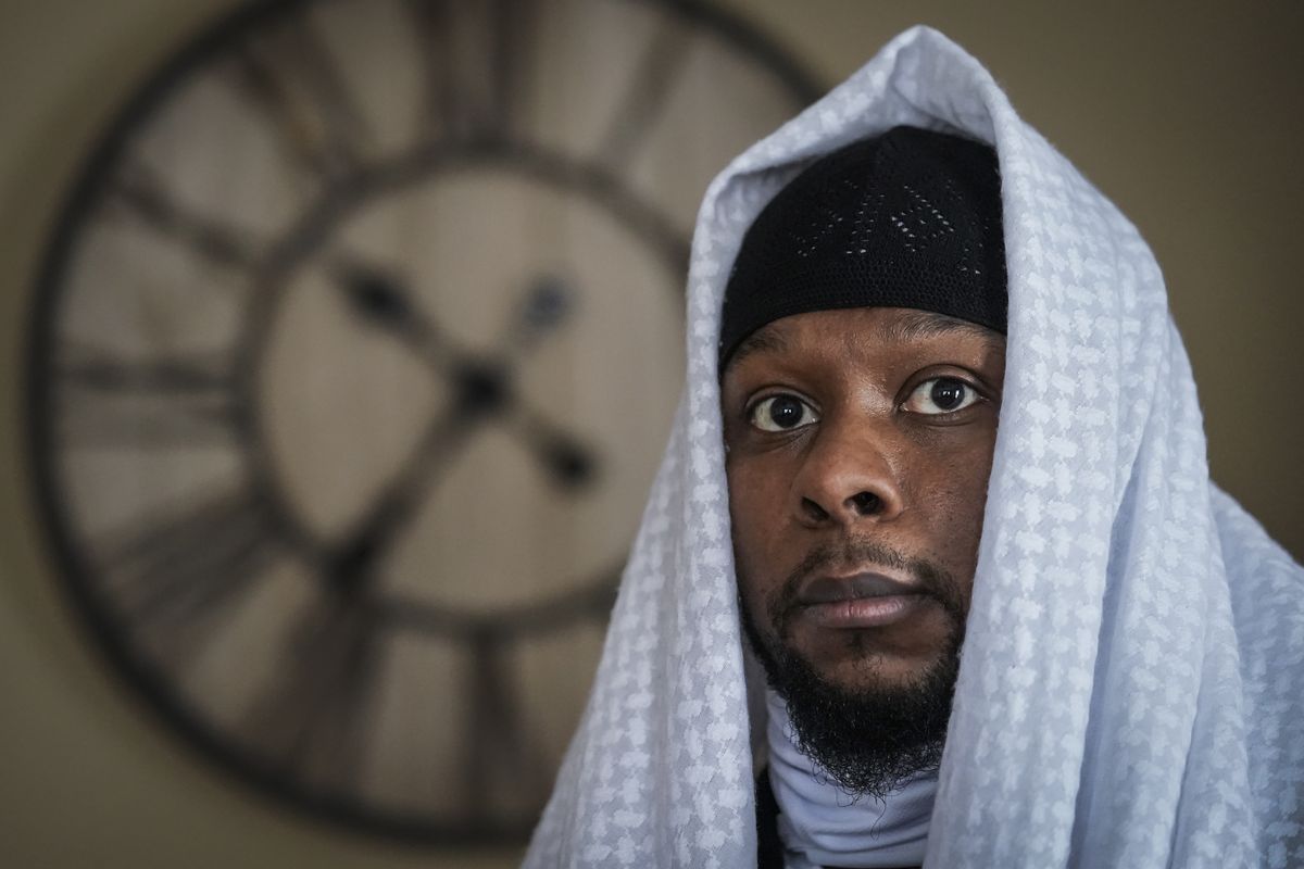 Myon Burrell is photographed at his home in Minneapolis, Thursday, Dec. 17, 2020, two days after his release from prison. Minnesota