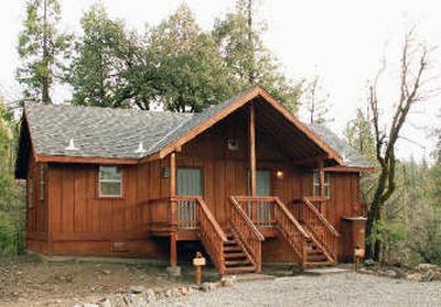 
A duplex cabin is shown at Evergreen Lodge in Groveland, Calif., just outside Yosemite National Park. This is one of the cabins that the lodge has recently built. 
 (Associated Press / The Spokesman-Review)