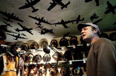 
Spokane Valley's Mark Eaton talks about his collection of Air Force memorabilia. Eaton has been working on his collection for about 20 years. 
 (Photos by JOE BARRENTINE/ / The Spokesman-Review)