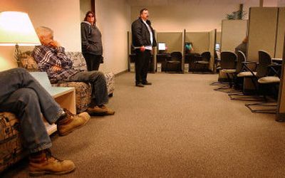 
A portion of the assessor's office at the Spokane County Courthouse is now a customer service center, with plenty of seating for those wanting the often-painful information on properties. 
 (Brian Plonka / The Spokesman-Review)