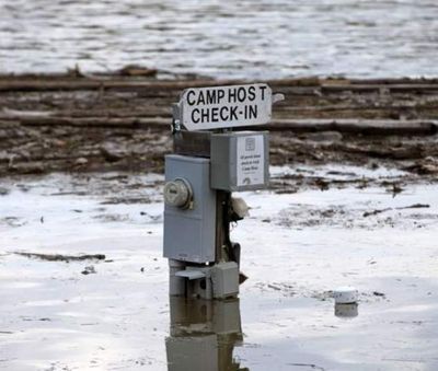 Harrison's waterfront has been hit hard by rain and melting snow. (Lisa James/Coeur d'Alene Press)