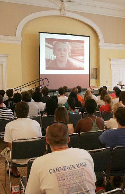 
University of Virginia students watched a locally made video warning against the dangers of publishing personal information on the internet during an orientation presentation Monday at the University of Virginia.
 (Associated Press / The Spokesman-Review)