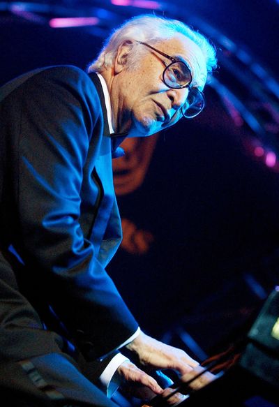 Dave Brubeck performs in Basel, Switzerland in 2002. (Associated Press)