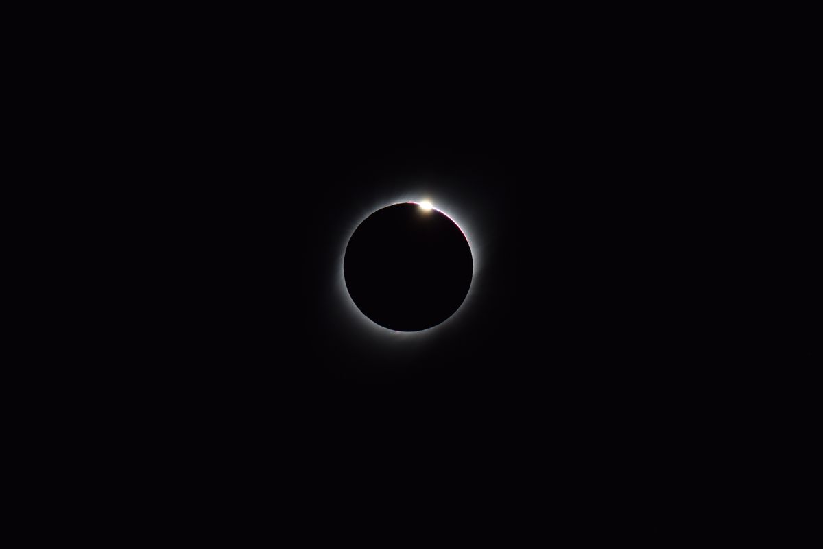 A total solar eclipse, seen July 2, 2019, in South America.    (Washington Post photo by Matthew Cappucci)