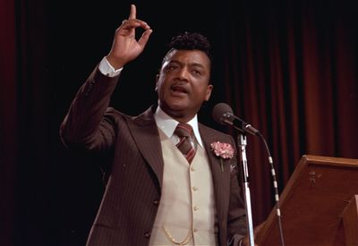 In this Sept. 17, 1977 file photo, Reverend Ike, also known as Frederick J. Eikerenkoetter, delivers a sermon.  (Associated Press / The Spokesman-Review)