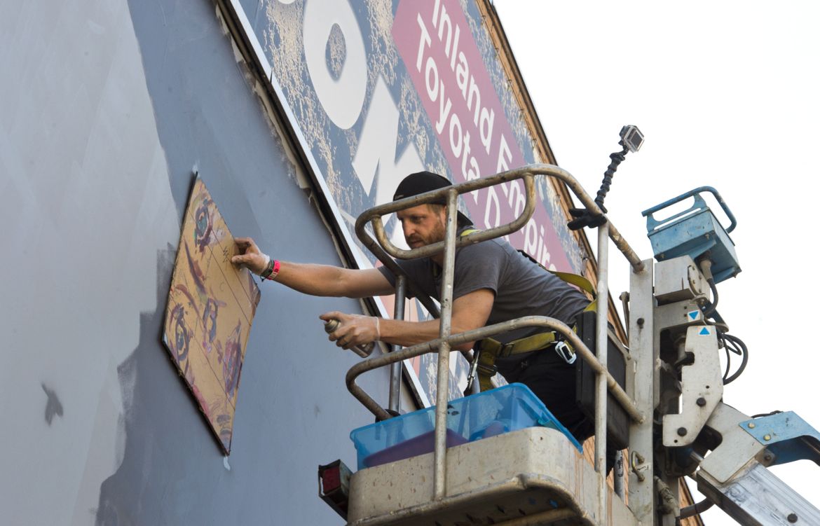 Billboard live painting A picture story at The SpokesmanReview