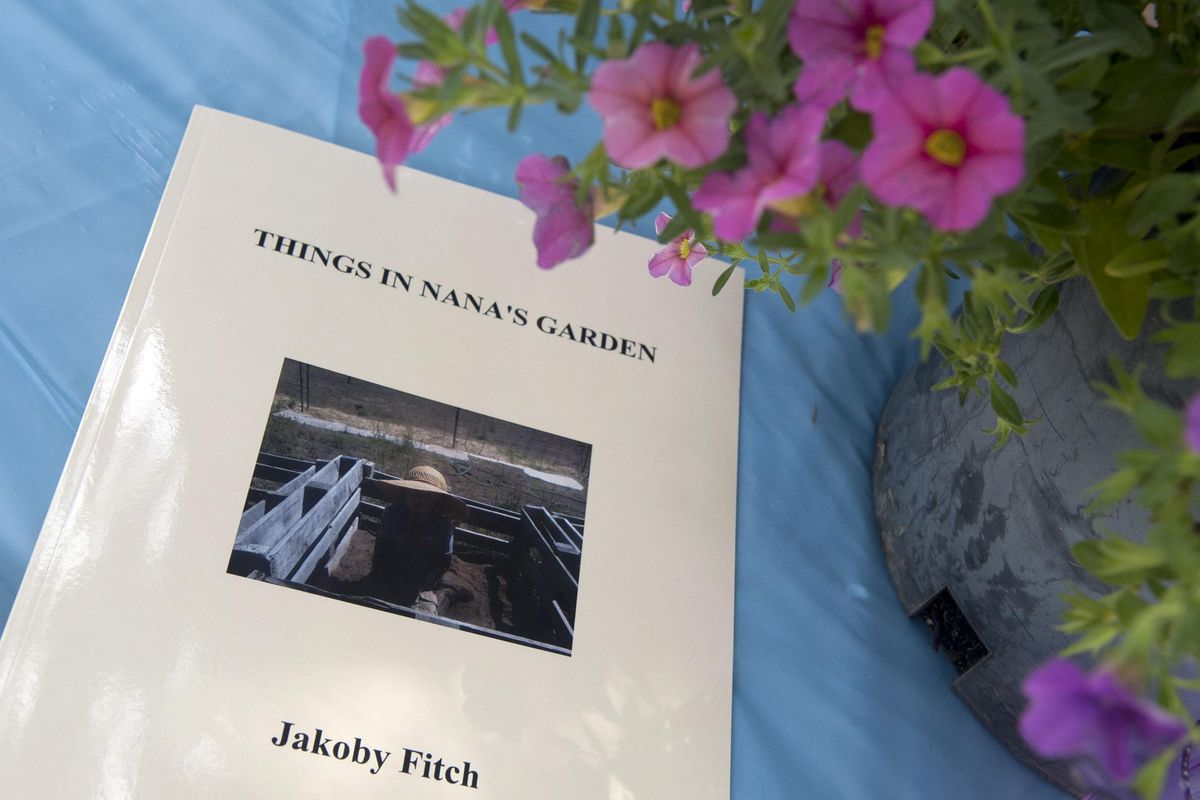 “Things In Nana’s Garden,” by Jakoby Fitch, is photographed at his grandmother’s house in Deer Park on Friday, July 27, 2018. (Kathy Plonka / The Spokesman-Review)