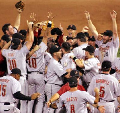
The Houston Astros are on their way to their first World Series. After losing to St. Louis in seven games last season, Houston made sure this series never got to a seventh game. 
 (Associated Press / The Spokesman-Review)