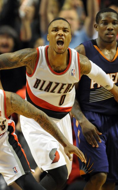 Damian Lillard made a layup with 6.5 seconds left to lift Portland to a victory. (Associated Press)