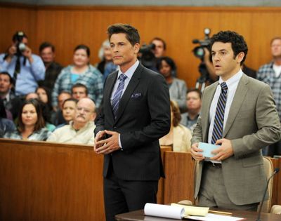 In this image released by Fox, Rob Lowe, left, and Fred Savage appear in a scene from 