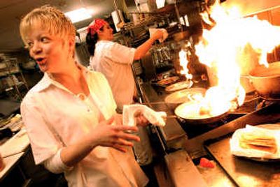 
Chef Alexa Wilson, left, is the chef at Wild Sage American Bistro in downtown Spokane. She prides herself on her professional and private cooking skills.
 (JESSE TINSLEY/THE SPOKESMAN-REVIEW / The Spokesman-Review)