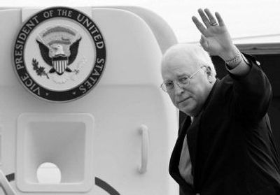 
Vice President Dick Cheney waves as he leaves Sydney today. 
 (Associated Press / The Spokesman-Review)