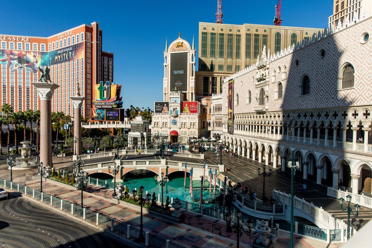 New York-based investment trust Vici Properties has doubled in size over the past couple of years by gobbling up other properties, paying $4 billion for the Venetian in Las Vegas, above, and adding others through the acquisition of rival MGM Growth Properties.  (Bloomberg)