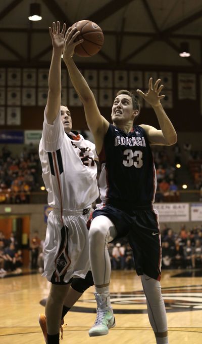Kyle Wiltjer, right, scored 45 points against Pacific. (Associated Press)