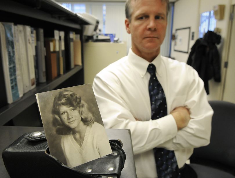 Laurie Partridge was 17 when she left Ferris High School on Dec. 4, 1974, but never made it home. Investigators believe she was murdered but have no evidence and few clues. Detective Mike Ricketts of the Spokane County Sheriff’s Office is trying to generate more tips.  (Dan Pelle / The Spokesman-Review)