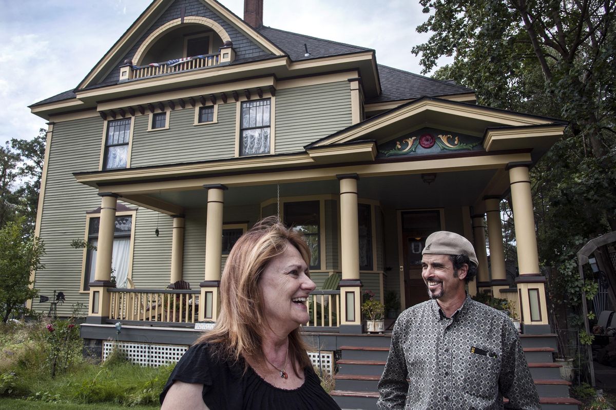 Gillian Cranehahn and Louie Flores are co-inkeepers of the 1899 House Bed and Breakfast at the corner of First Avenue and Oak Street in in Browne’s Addition. (Dan Pelle / The Spokesman-Review)