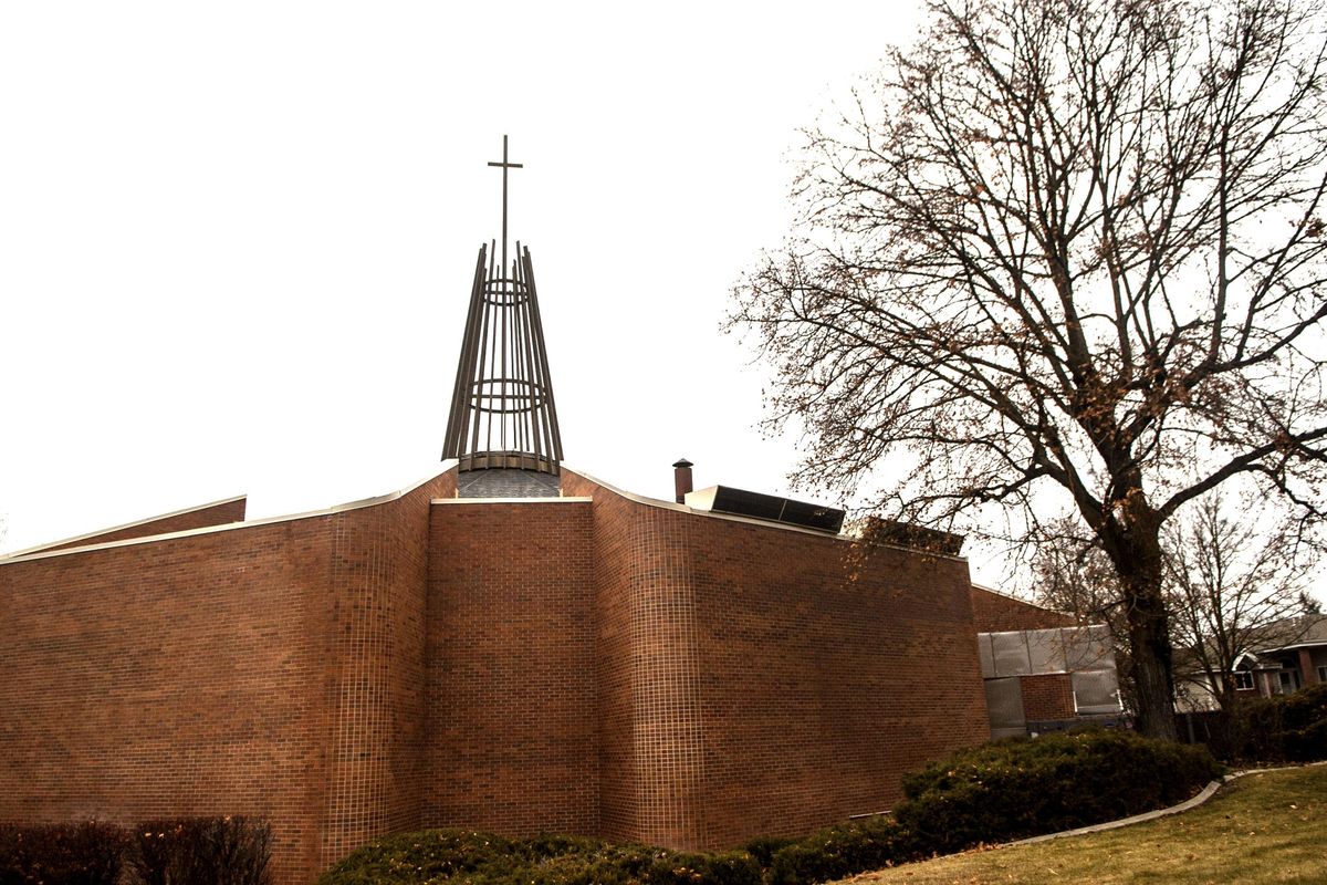 Sacred Heart Roman Catholic Church, on 10th Avenue and Rockwood Boulevard on the South Hill in Spokane, is photographed on Monday, Dec. 2, 2019. The church was consecrated 50 years ago on Dec. 7, 1969. The parish celebrated the anniversary on Sunday, Dec. 2, 2019. (Kathy Plonka / The Spokesman-Review)