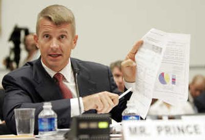 
Erik Prince testifies Tuesday.
 (Associated Press / The Spokesman-Review)