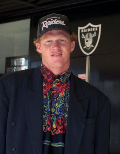 Former USC quarterback Todd Marinovich was the first-round pick of the Los Angeles Raiders in 1991. (JULIE MARKES / Associated Press)