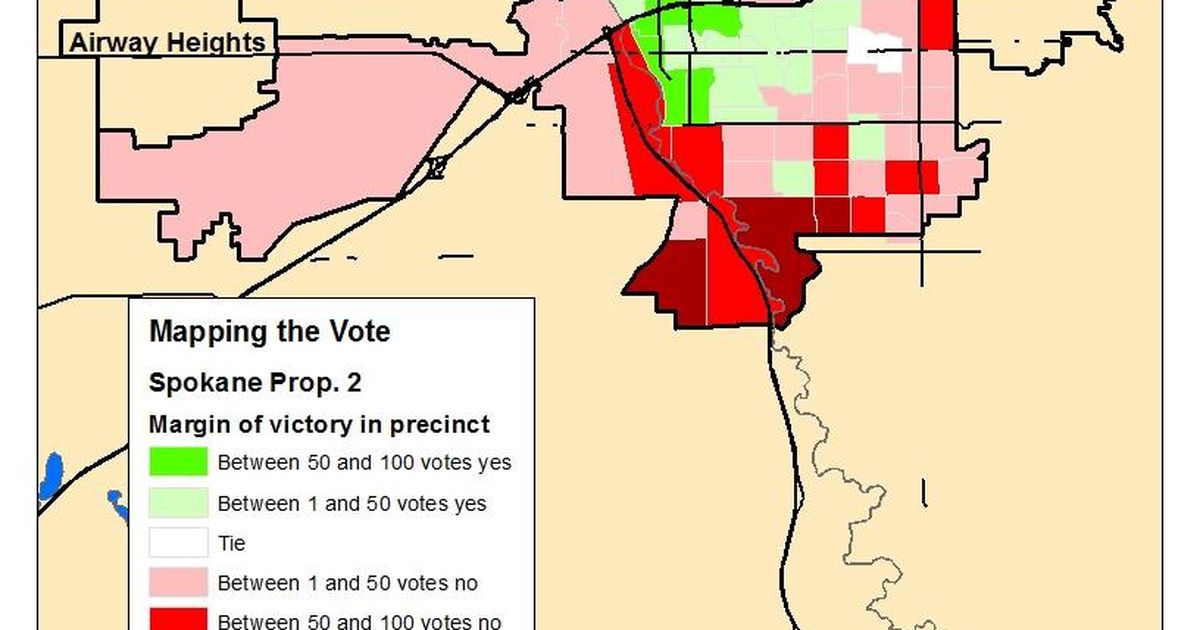 Opposition to Proposition 2 grew in precincts farthest from downtown